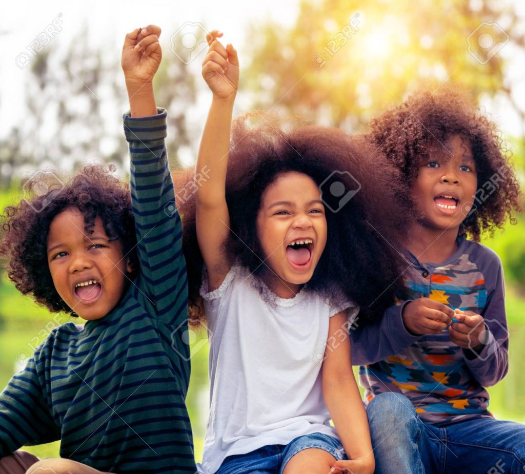 African American Kids Playing